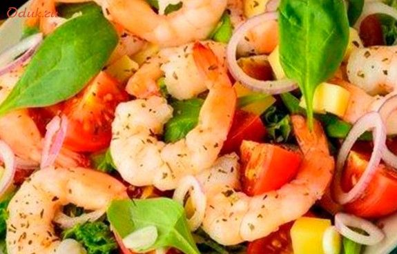 легкий, креветочный, салат легкий, креветочный, салат