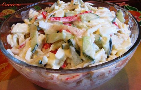 несложный, крабовый, салат