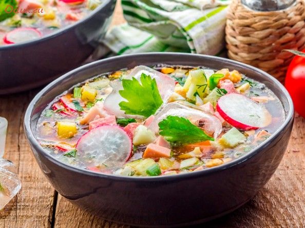 окрошка, редисом, квасе окрошка, редисом, квасе