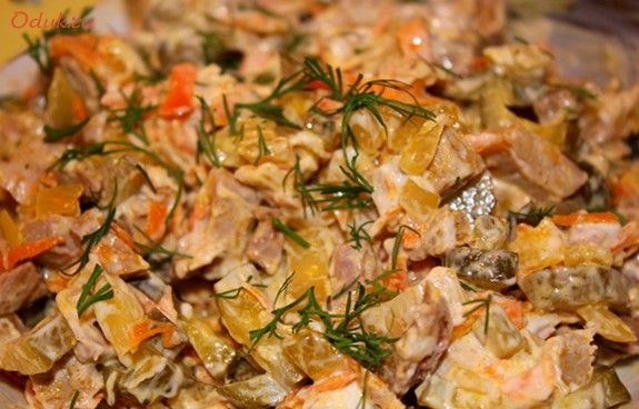 салат, обжора, курицей