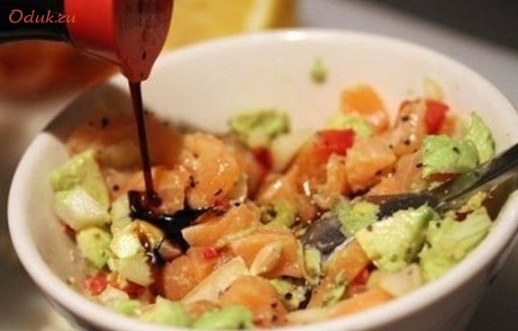 салат, лососем салат, лососем