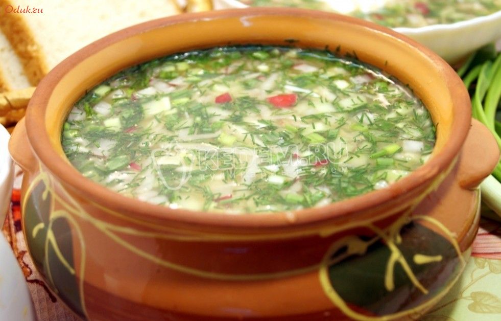 окрошка, овощная, капуста