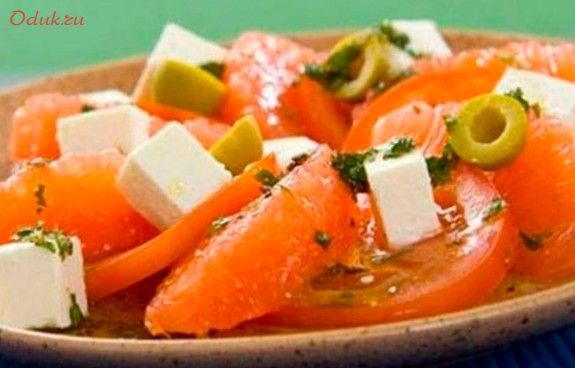 салат, помидоров, сыра салат, помидоров, сыра