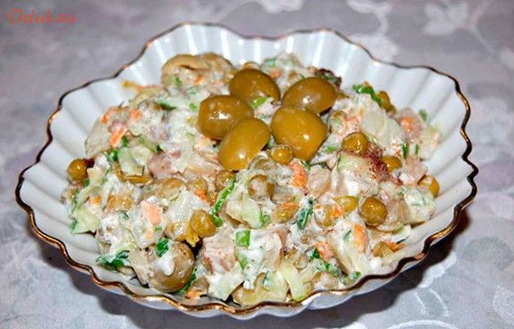 салат, мясной
