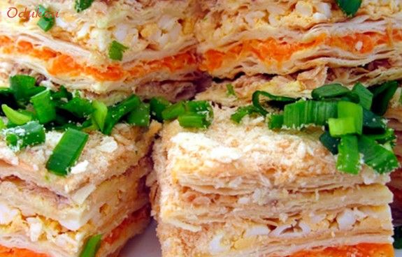 уникальный, слоеный, салат