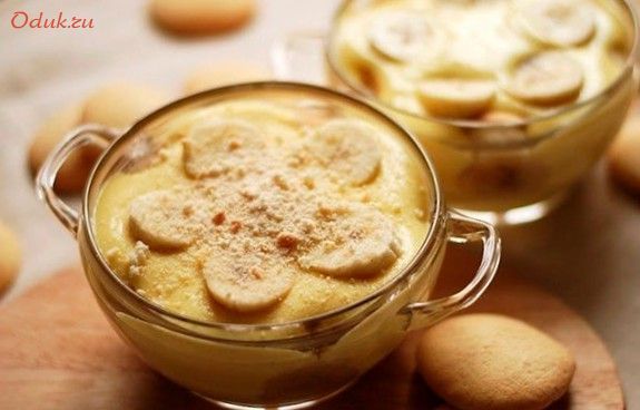 банановый, пудинг, базе