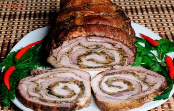 мясной, рулет, свинина, пищевой