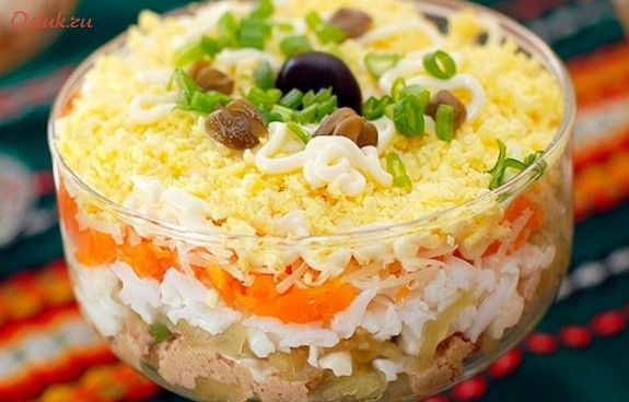 салат, оля-ля, яблоком