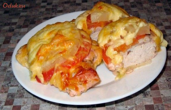 запеченное, яблоками