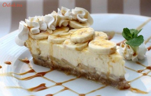 легкий, бананово-творожный, десерт, творог легкий, бананово-творожный, десерт, творог