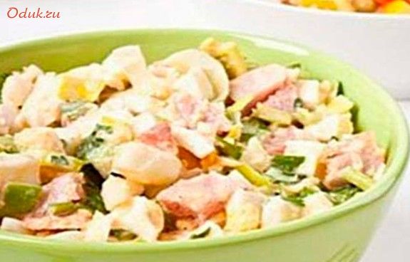 салат, ромен, по-американски, жир, бекон