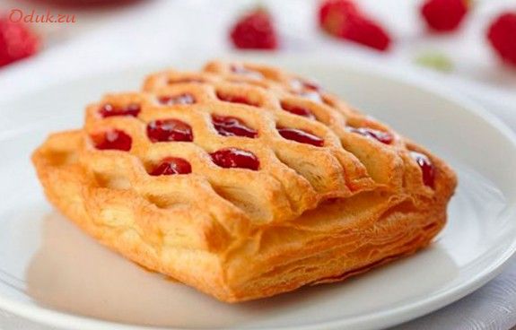 слойки, вишней, бездрожжевого, вишня