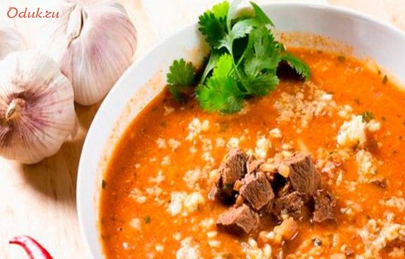 харчо, по-грузински, грецкими