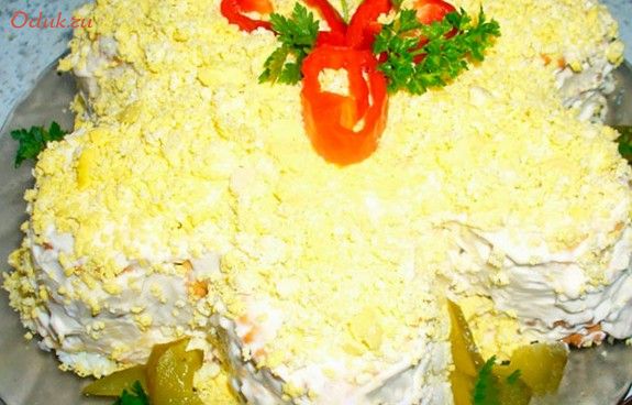 торт-салат, сыром