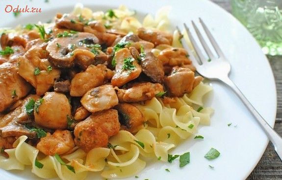 бефстроганов, мяса, курицы