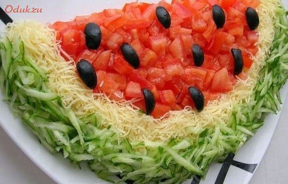 салат, арбуз салат, арбуз