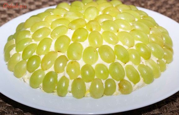 салат, курицы, виноградом