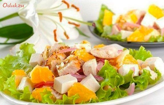 салат, куриным