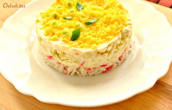 салат, слоеный, яблоками