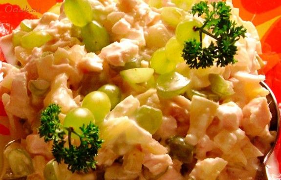 салат, женский, куриным