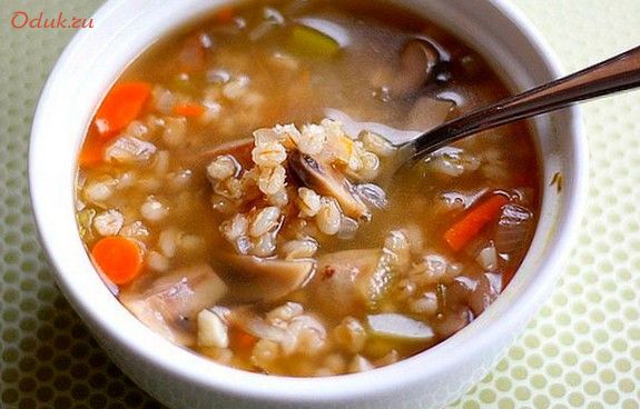 грибов, перловкой