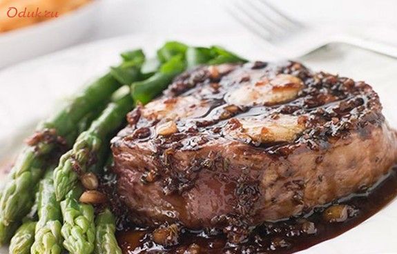 говяжий, стейк, вине