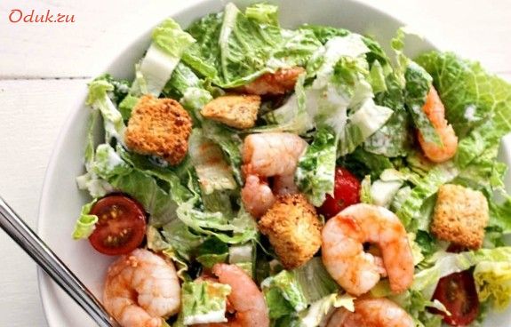 салат, цезарь, медовым, маринад