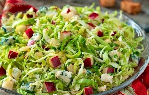 салат, яблок, брюссельской, капуста
