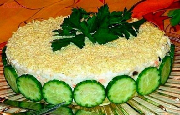 салат, печень, трески салат, печень, трески