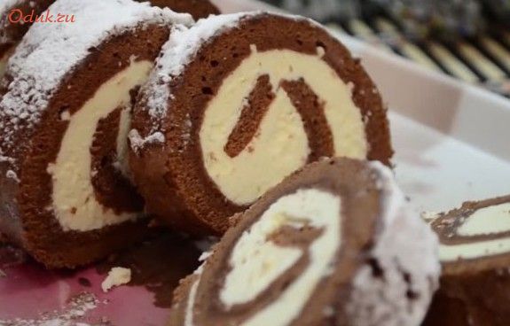 шоколадный, рулет, жир, кофе