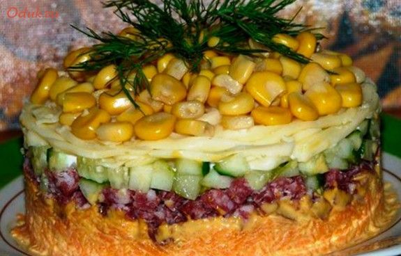 слоеный, салат слоеный, салат