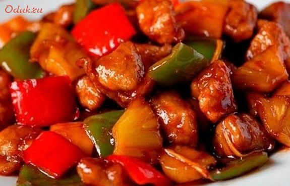 сочная, говядина, кисло-сладком