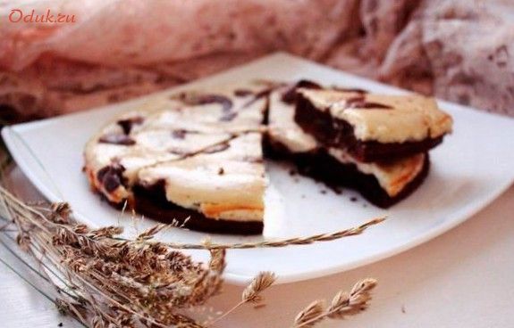 брауни-чизкейк, шоколадно-банановый, творог