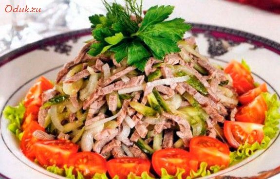 мясной, салат, маринад