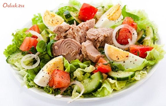 овощной, салат, тунцом