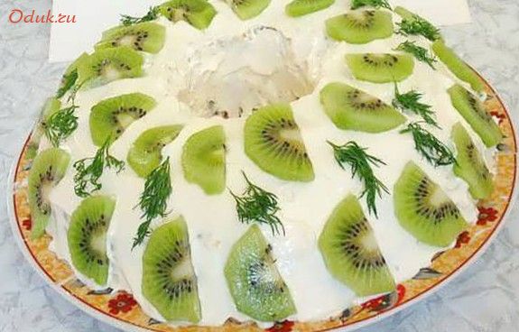 салат, нефритовый, киви салат, нефритовый, киви