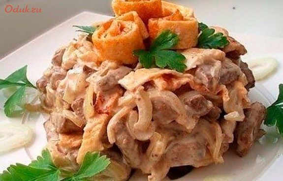 салат, печеночная, фантазия