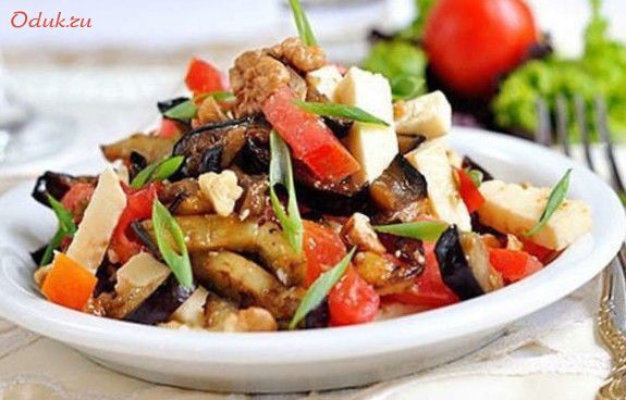 салат, баклажанами, сыром