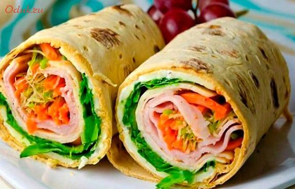 тёплая, закуска, лаваше