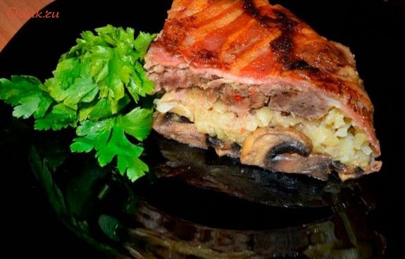 трехслойный, мясной, бекон