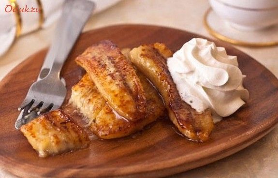 жареные, бананы, взбитыми