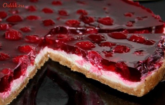 чизкейк, вишневым, творог, жир, вишня