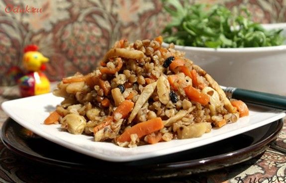 гречневый, плов, курицей