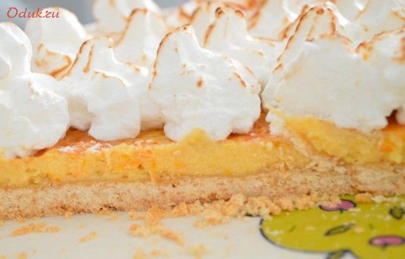 лимонный, тарт, сгущенным