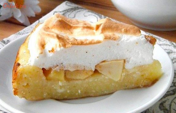 пирог, яблоками, творог пирог, яблоками, творог