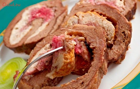 рулет, куриного, мяса