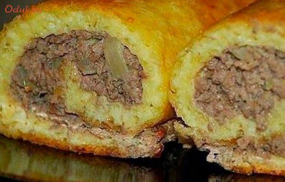 рулет, сырного, теста, свинина рулет, сырного, теста, свинина