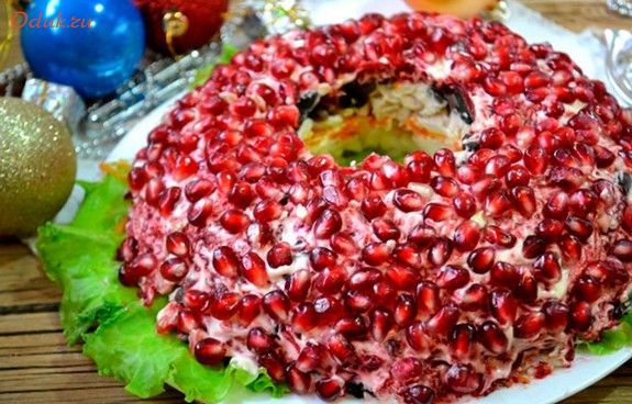 салат, гранатовый