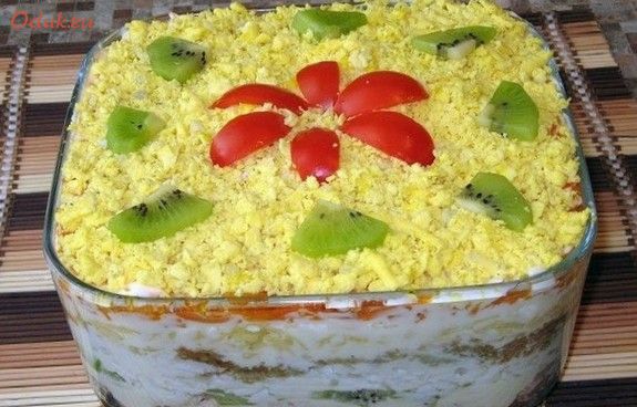 салат, курицы, киви