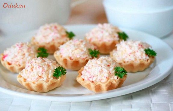 тарталетки, крабовым тарталетки, крабовым